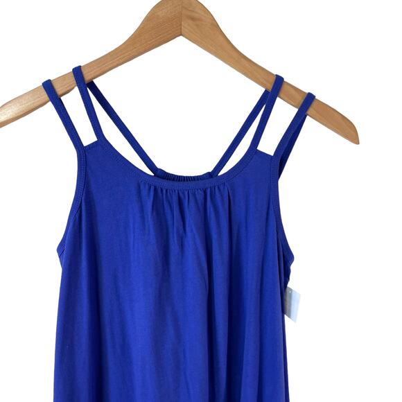 Melrose and Market New Girls Asymmetrical Hem Casual Dress Blue Size Large 10/12 - Picture 3 of 7